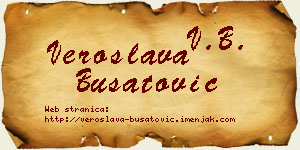 Veroslava Bušatović vizit kartica